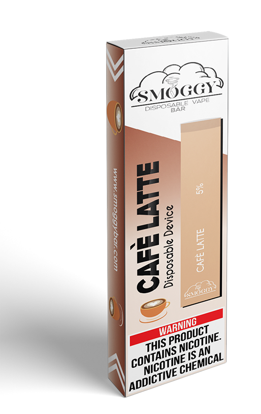 CAFE LATTE smoggy disposable vape bar pen 5% nicotine 400 puffs